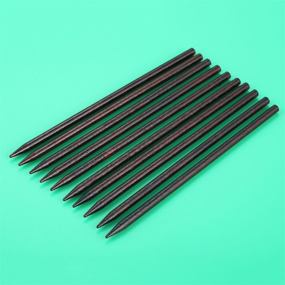 10x Brown Wooden Hair Sticks Eco-friendly Hairpin Women Ladies Hair Styling Tool