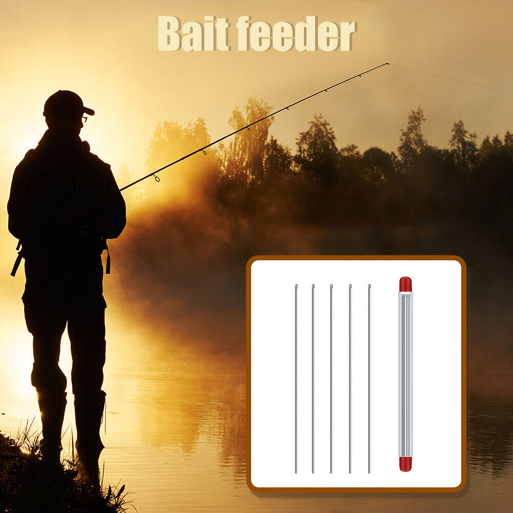 5pcs Portable Hollow Earthworm Hooking Needle Stainless Steel Upper Needles