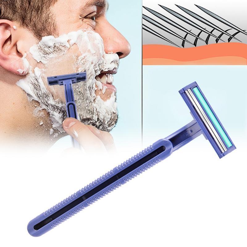 10 PCS Razor Blades Disposable Stainless Steel Shavers for Men Women