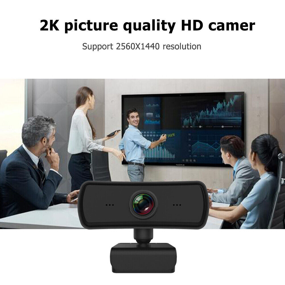 C3 Auto Focus 2K HD Webcam Desktop Computer Driver-Free USB 2.0 Web Camera