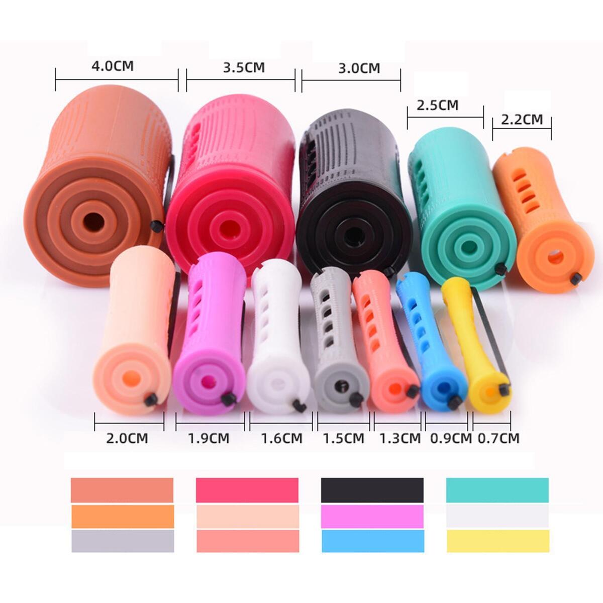 48Pcs Cold Wave Perm Rods Rollers Curling Hair Curly Wavy Rod Hair Styling