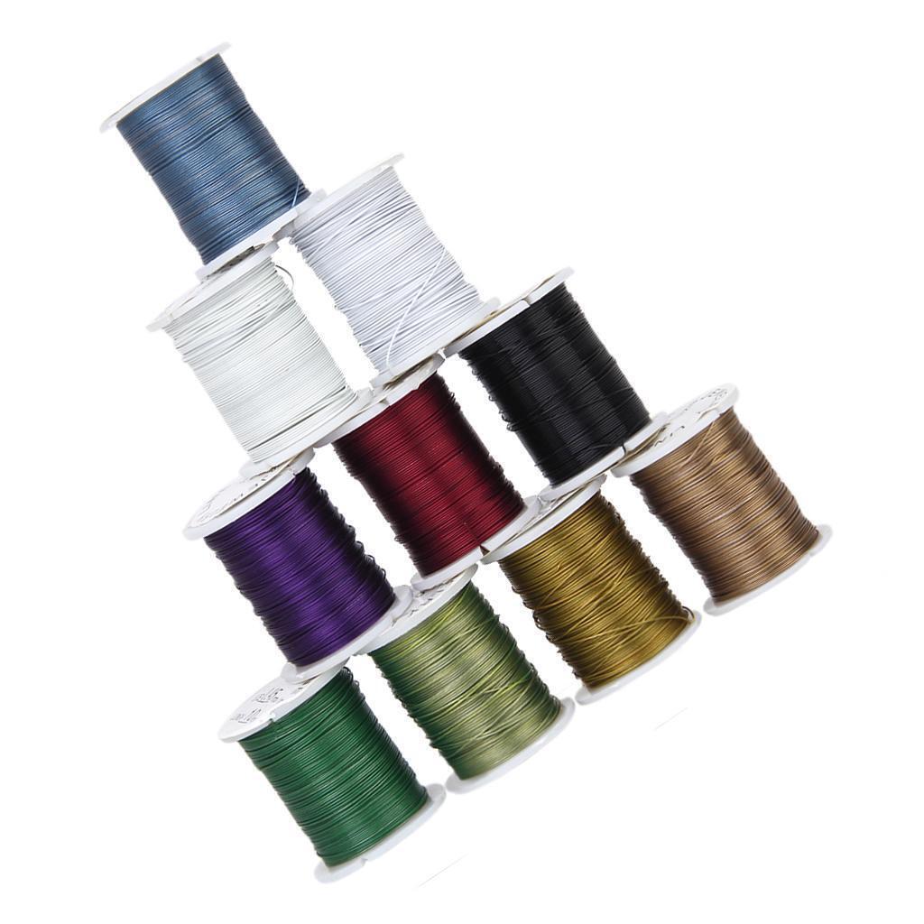 10 Rolls Mixed   Beading Wire Thread String 0.45mm DIY Jewellery