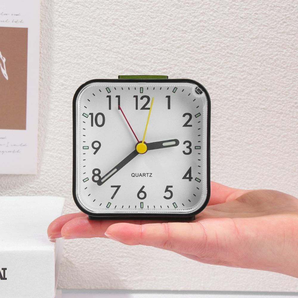 Tick Quartz Battery Operated Alarm Clock Home Decor Number Clock Bedside Clocks