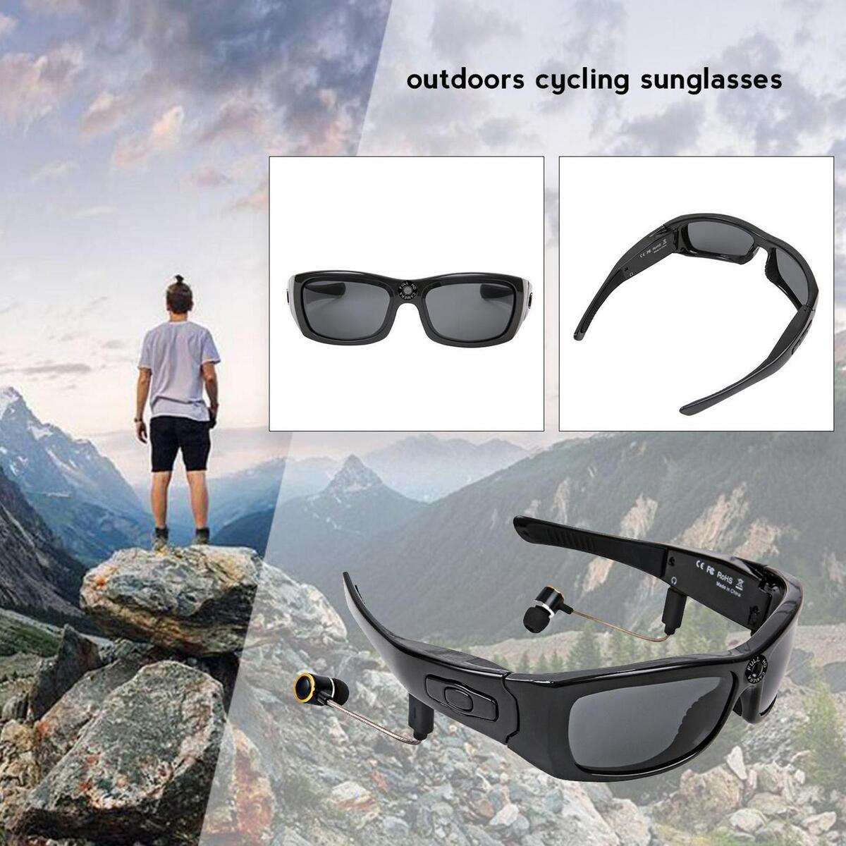 harayaa Wearable  Sunglasses Headphone Camera Wireless Glasses Mini DV
