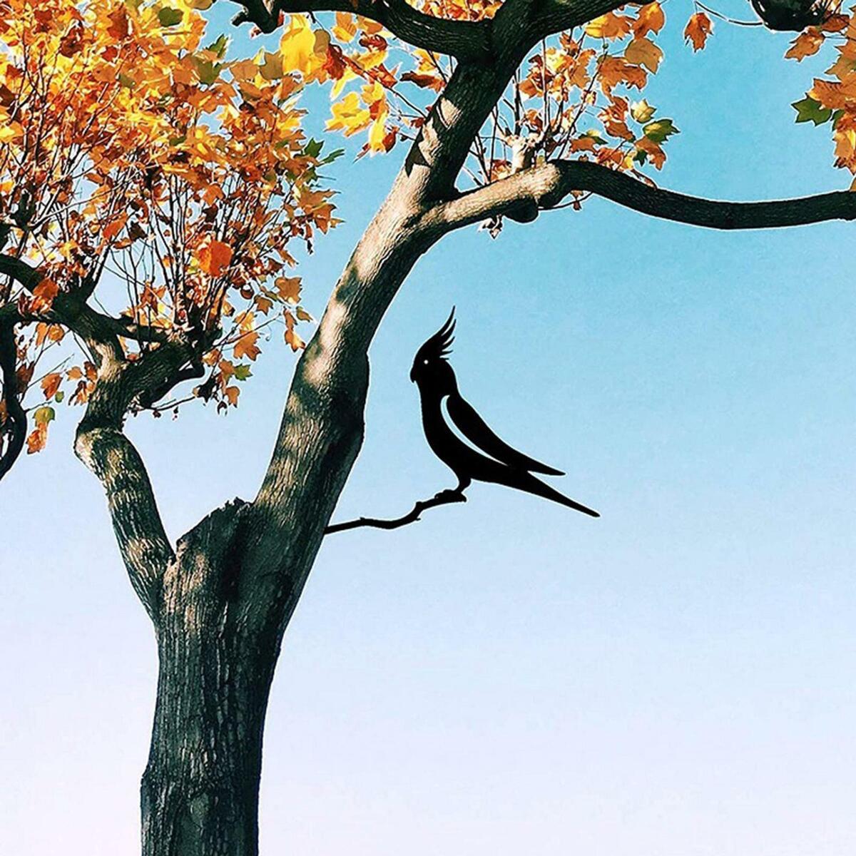 Bird Silhouette Garden Ornament decor for art Stake  Decoration Outdoor