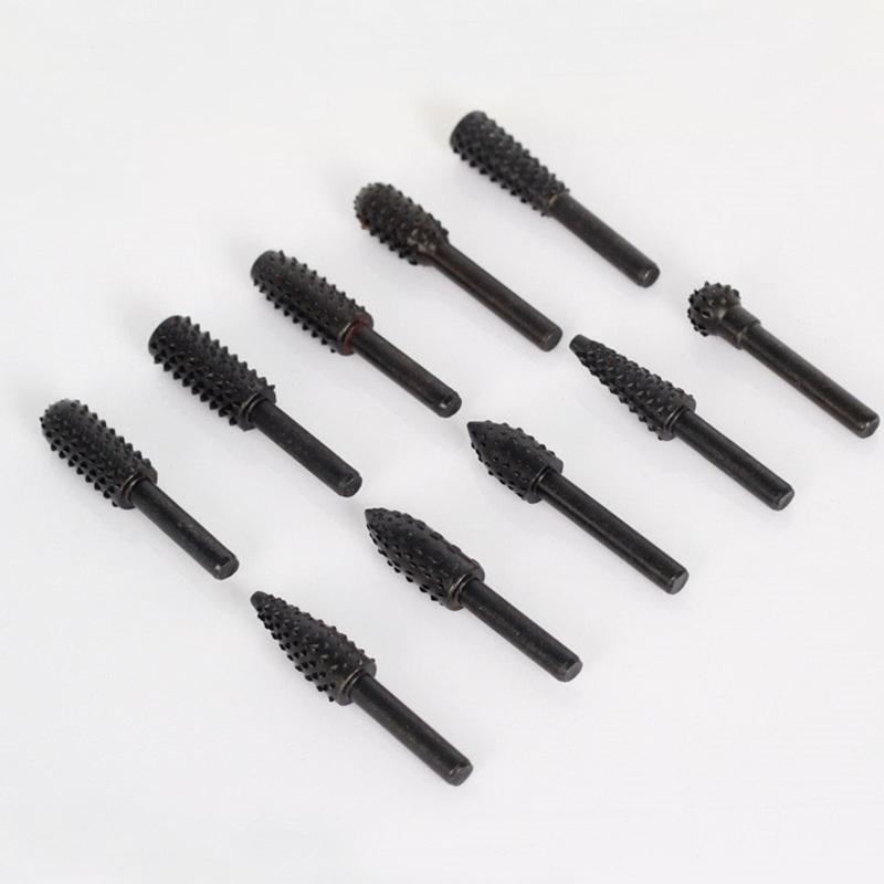 10 Pcs Wood Rasp Drill Bit Rasp File Drill Bits Rasp Set Grinding Polishing
