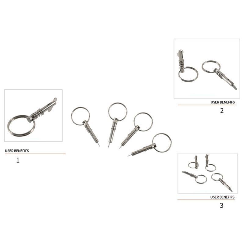 Stainless Boat Hinge Marine Kayak Spring Accessories 1/4" Quick Release Pin