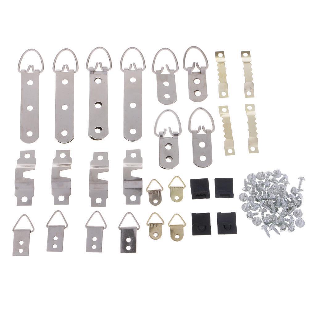 76x Photo Frame Hanging Kit Hanging Solutions Home Office Hanging Hooks Kit