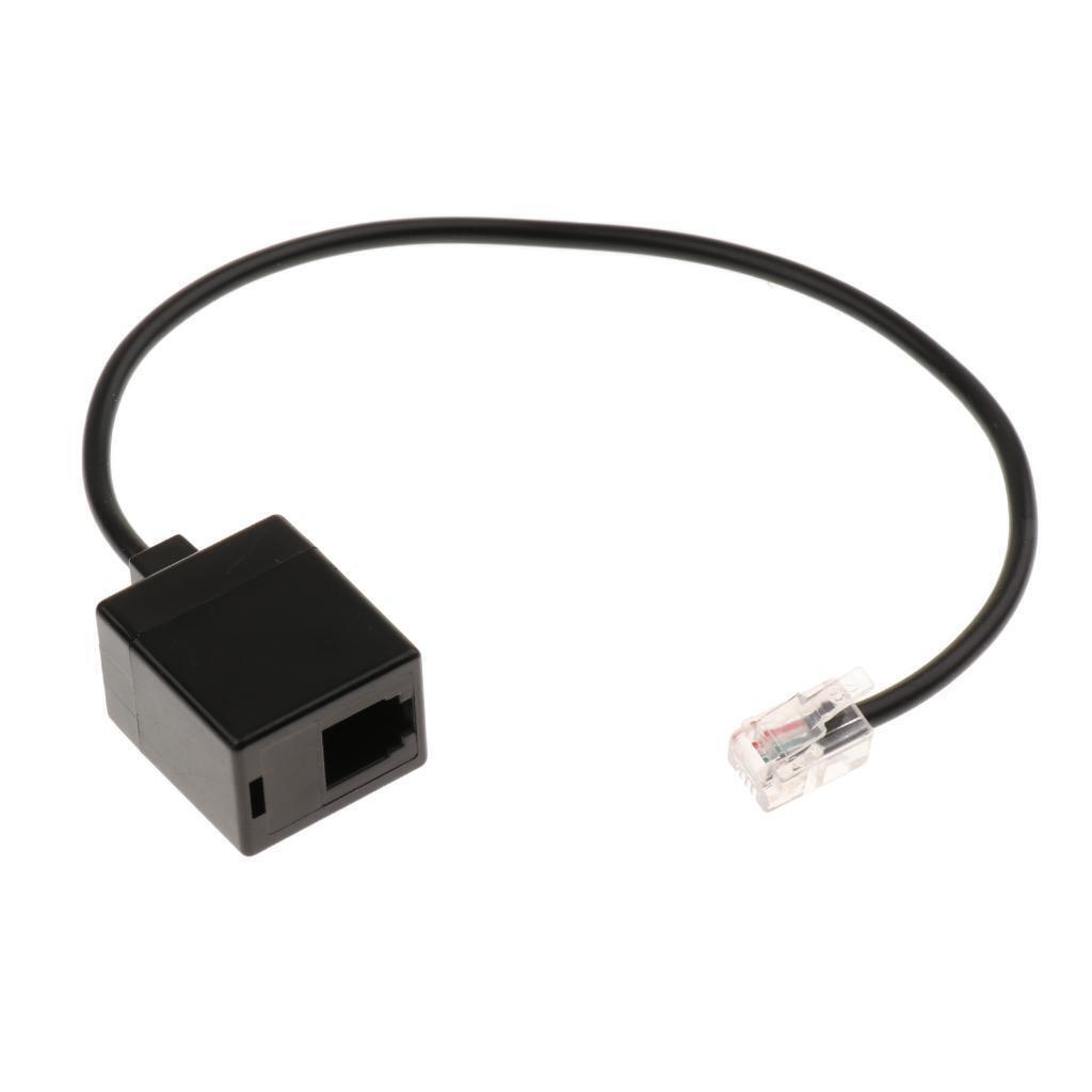 RJ9 4P4C Male Plug To RJ9 Modular Female Connector Handset Adapter