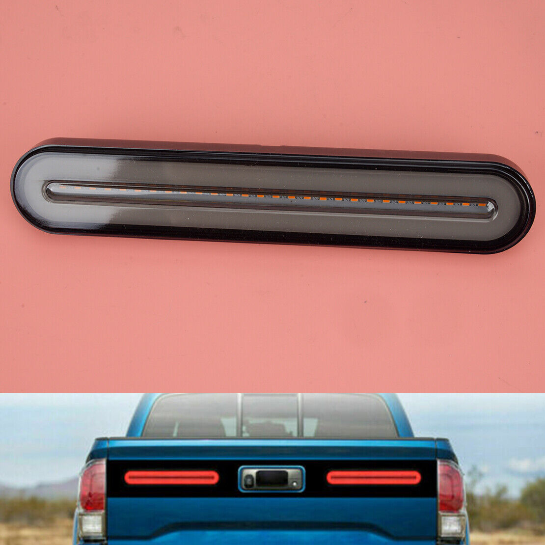 28 LED Flowing Reverse Stop Brake Turn Signal Rear Tail Light Truck Trailer RV
