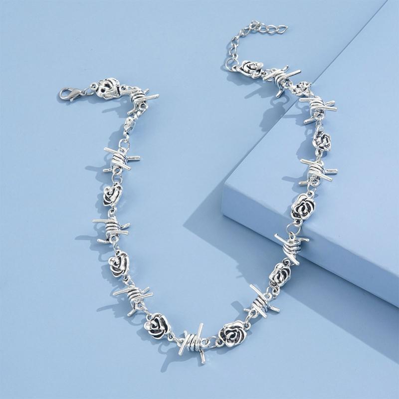 Thorns Roses Pendant Chain Necklace for Women Pendants Jewelry Charming