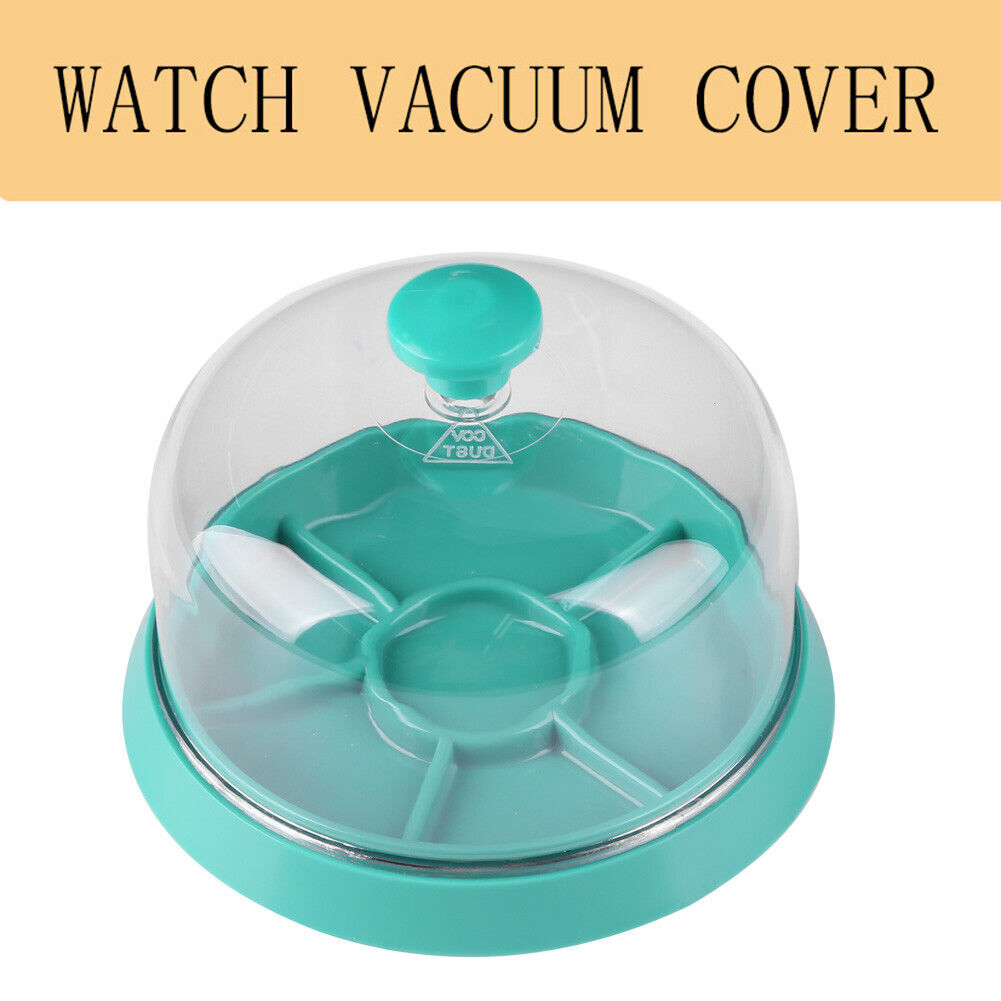 6 Slots Watch Vacuum Dust Sheet Cover with Tray Watch Movement Repair Tools
