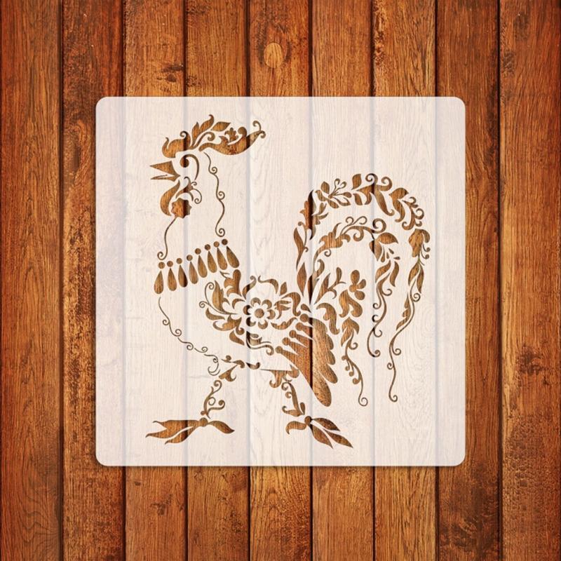 9Pcs Animal Stencils Set Graffiti Template Tools for Wood Canva Metal Furniture