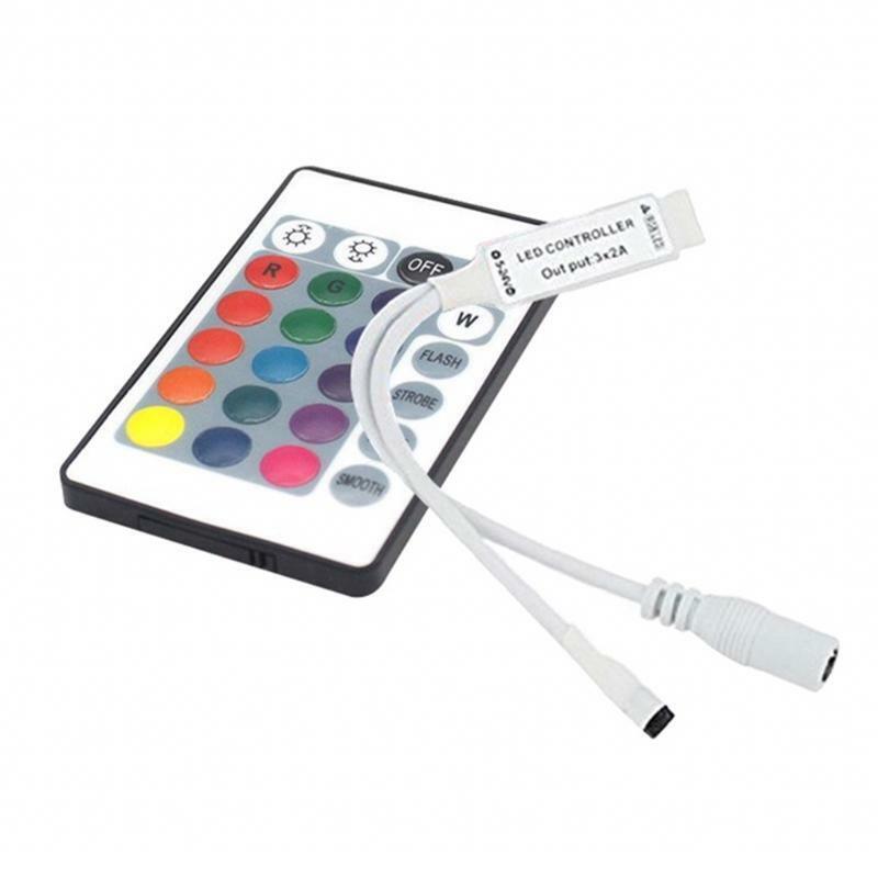 Portable IR RGB LED Strip Controller Universal DC12V Remote Control with 24 Keys