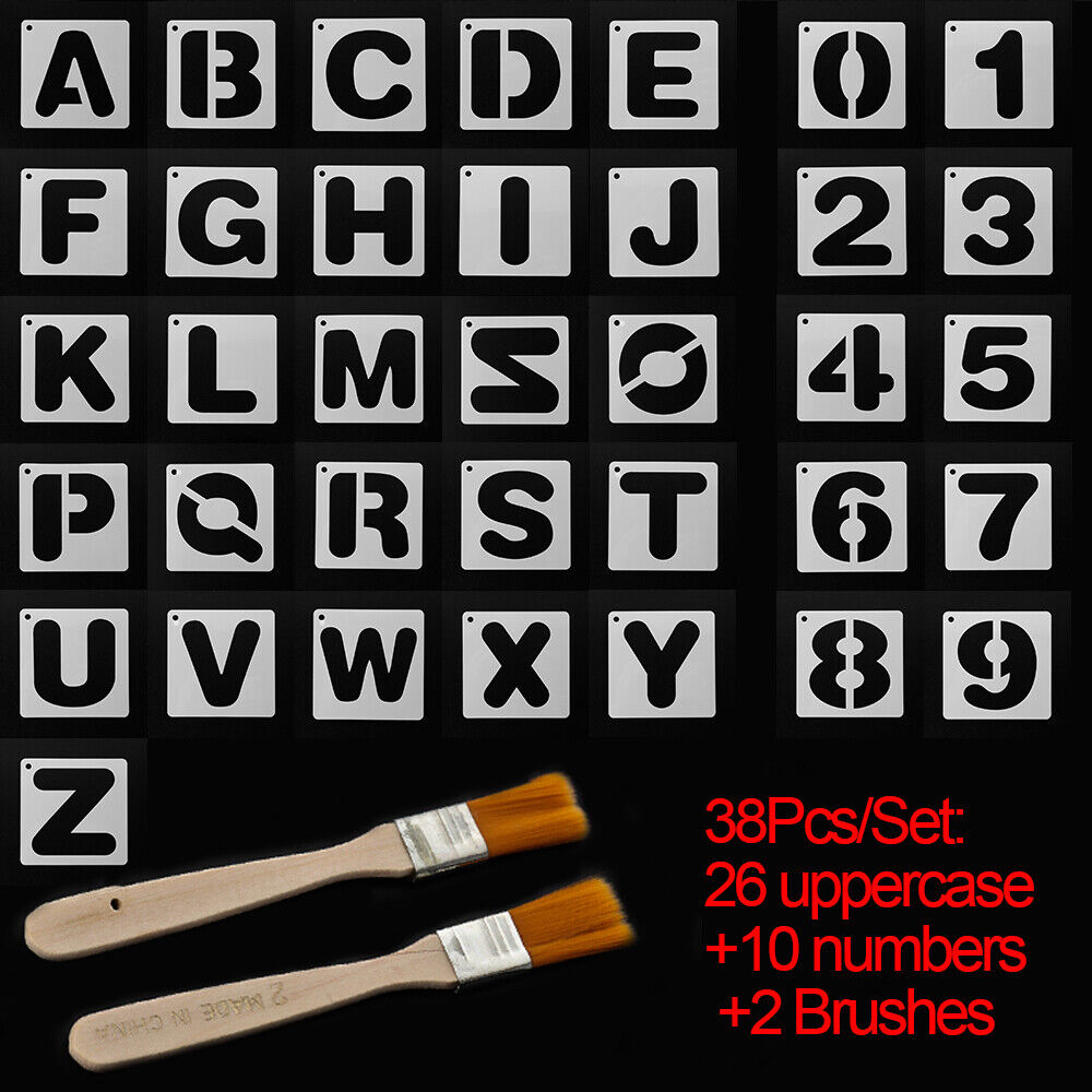 Spray Paper Card Layering Stencils Letter Alphabet Number Number Painting