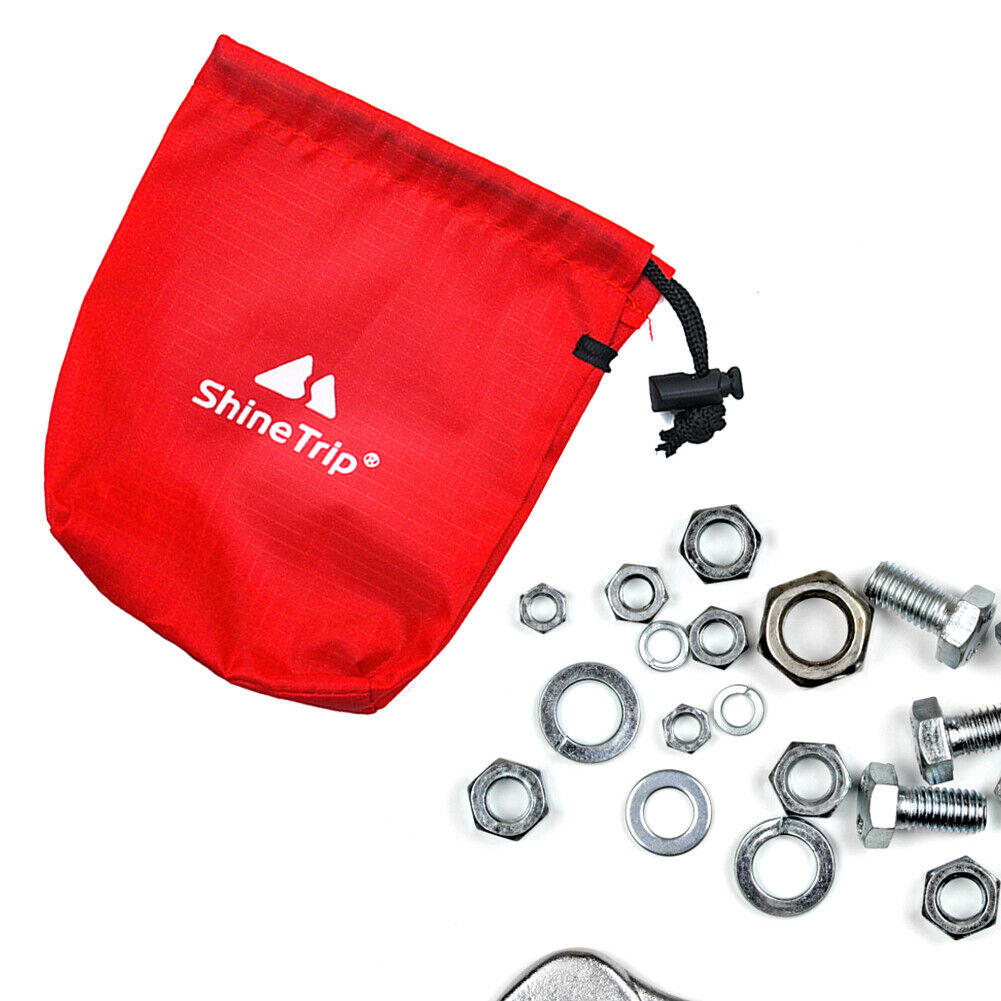Outdoor Hiking Kits Storage Bag Camping Nail Wind Rope Buckle Pouch (Red)