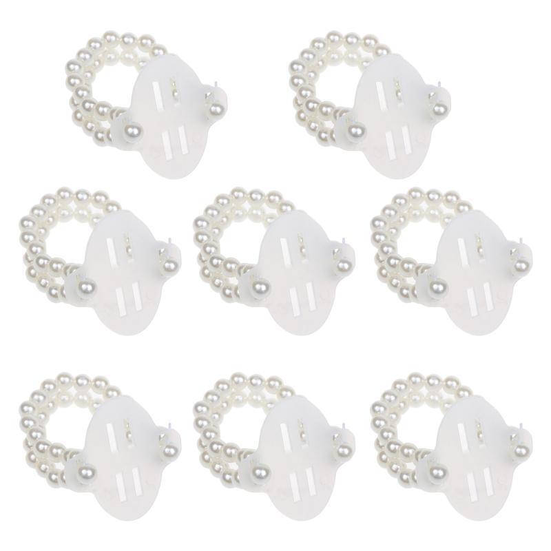 8 Pieces Handmade Elastic Corsage Bands Wristlets Accessories for Wedding Party