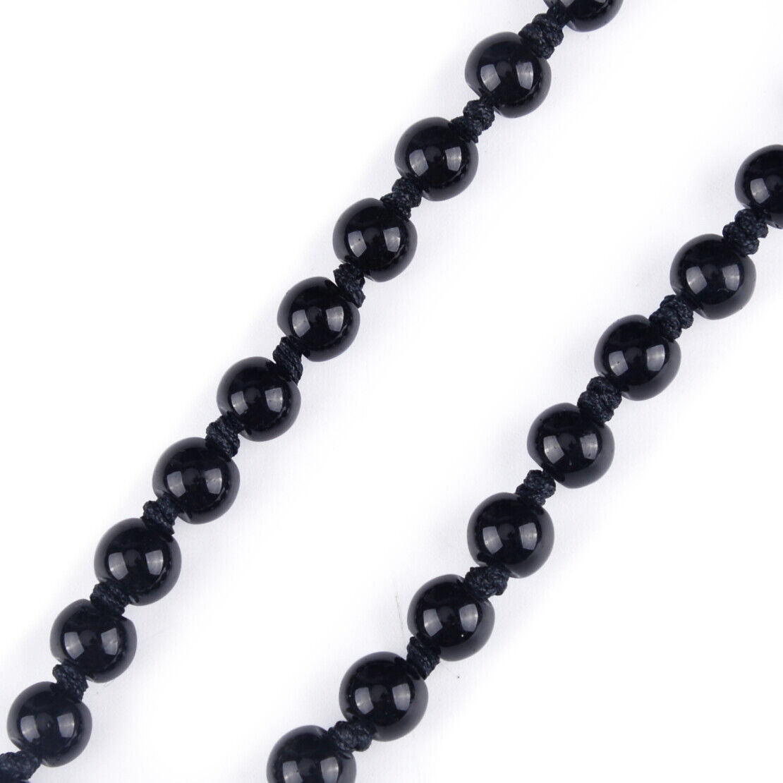 Natural Obsidian Stone Carved Cute Elephant Lucky Pendant Beads Necklace li