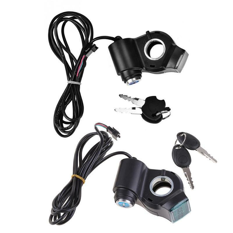 1 Set 12V-99V E-Bike Voltage Display Battery Indicator With Lock LCD 3 Wires