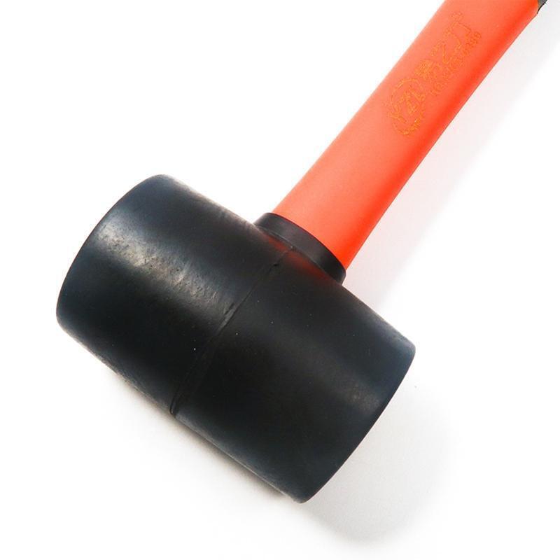 Multi-function Rubber Mallet Hammer High Carbon Steel Hammer w/ Anti-Slip Handle