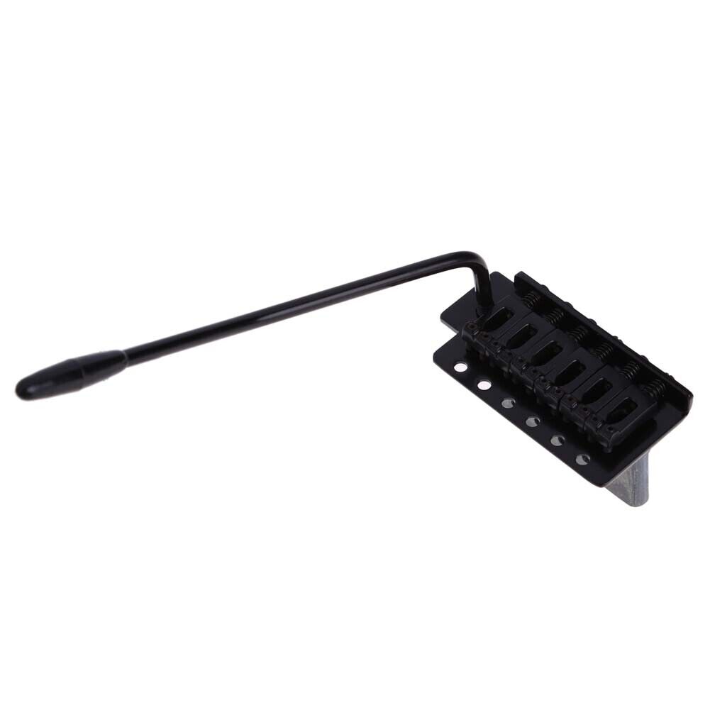 Black Electric Guitar Tremolo Bridge With Bar New 1 Set 6 Strings Parts