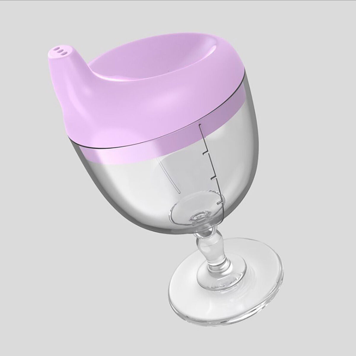 Baby Goblet No Spill Baby Sippy Cup Wine Glass for Baby Kid Party (Purple)
