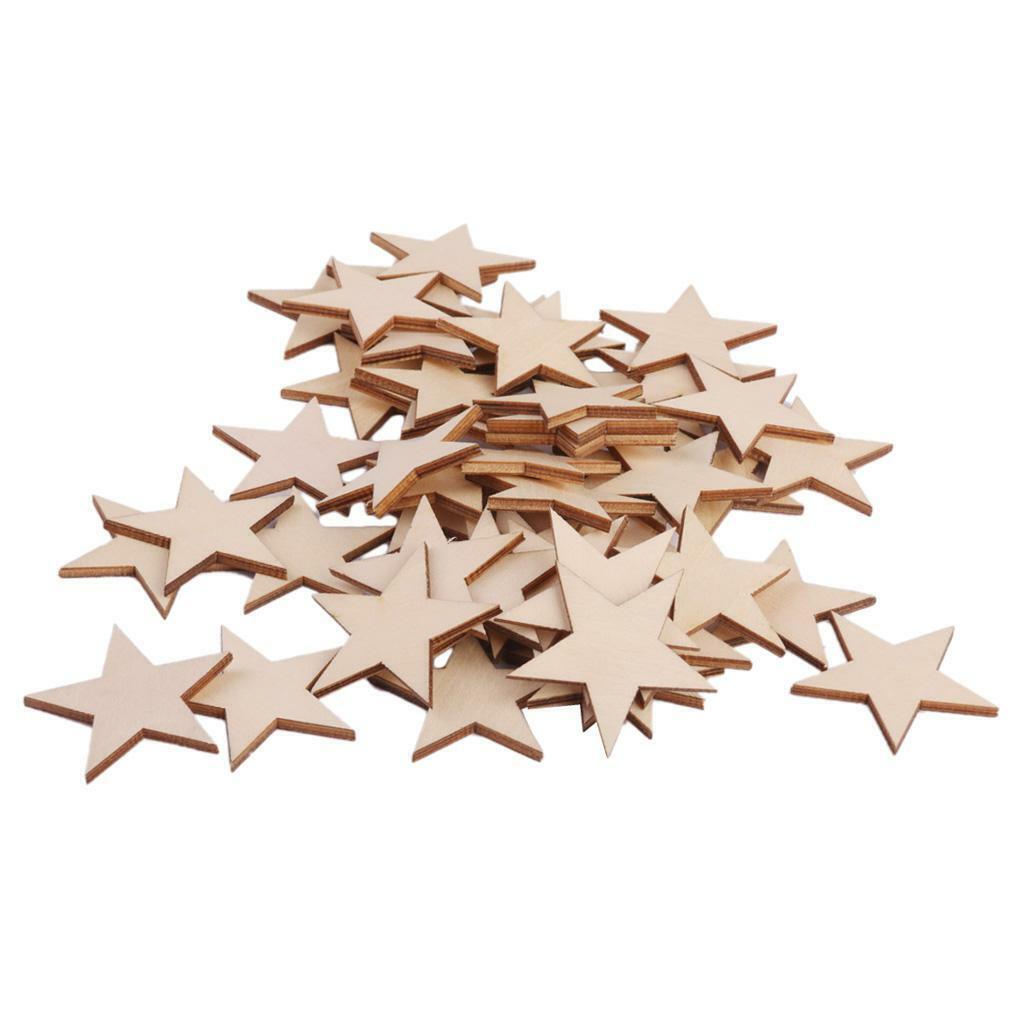 75x Wooden   Thicken   Embellishments Wedding Charms