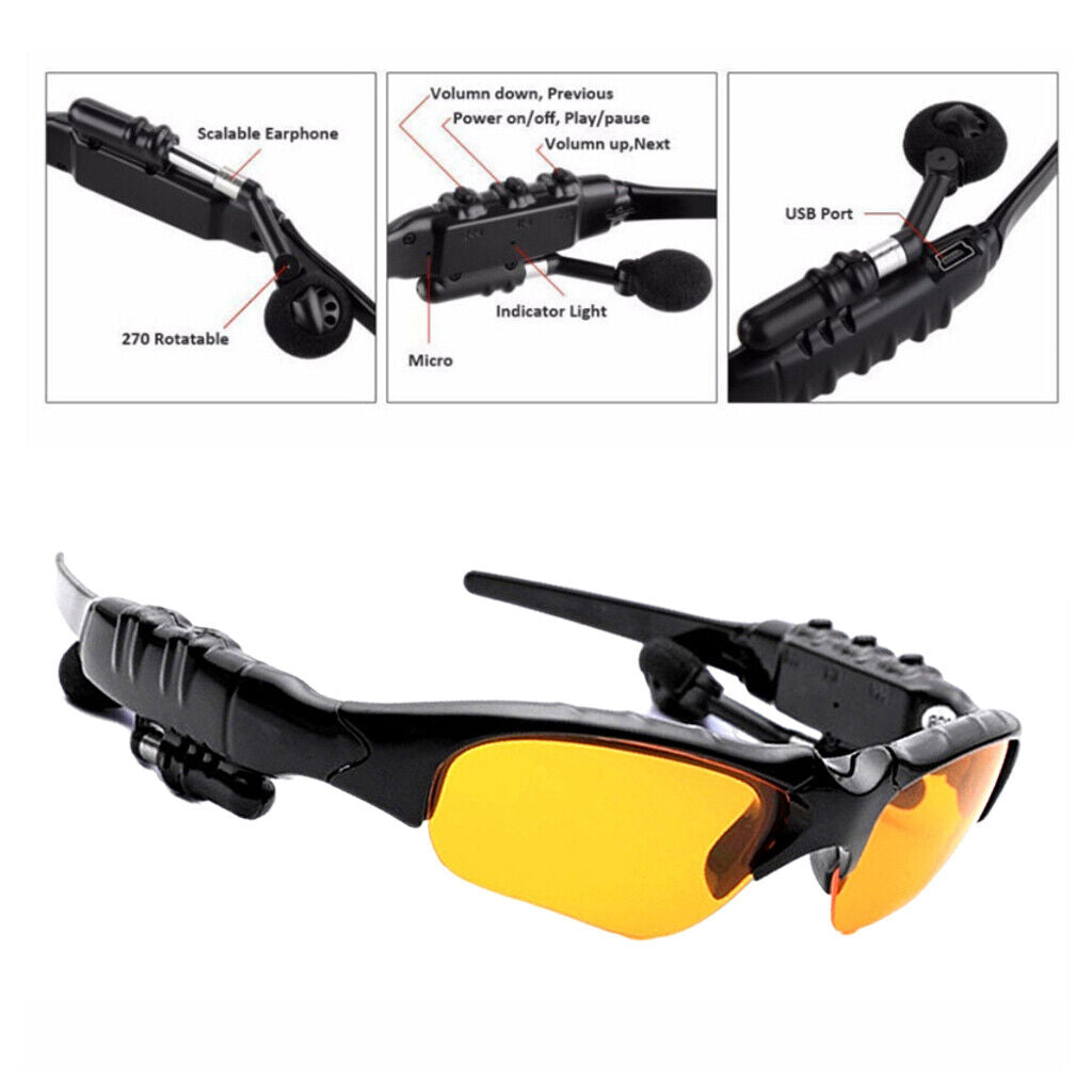 Music Sports  Sunglasses Polarized Stereo Headsets Headphone for Men