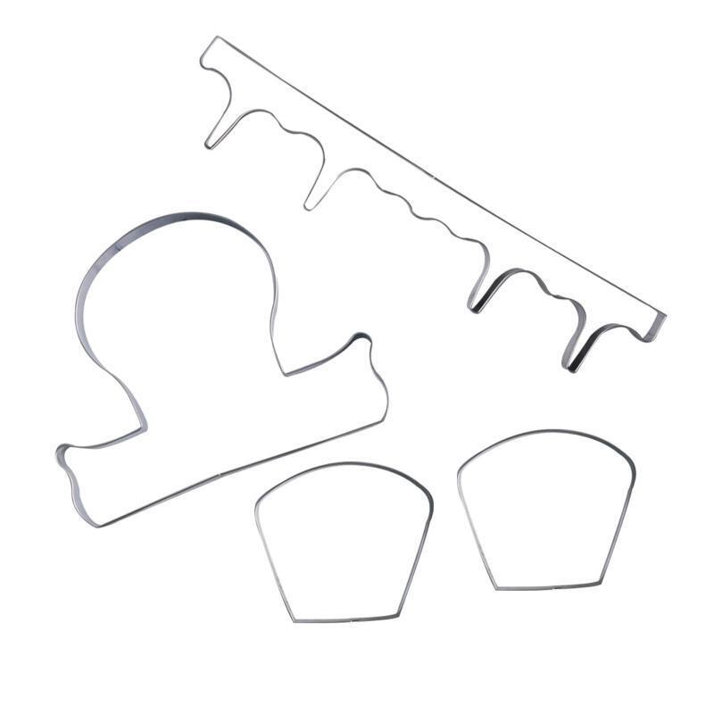 4 Pack Stainless Steel Biscuit Moulds Furniture Shape Cookie Cutters Pressing