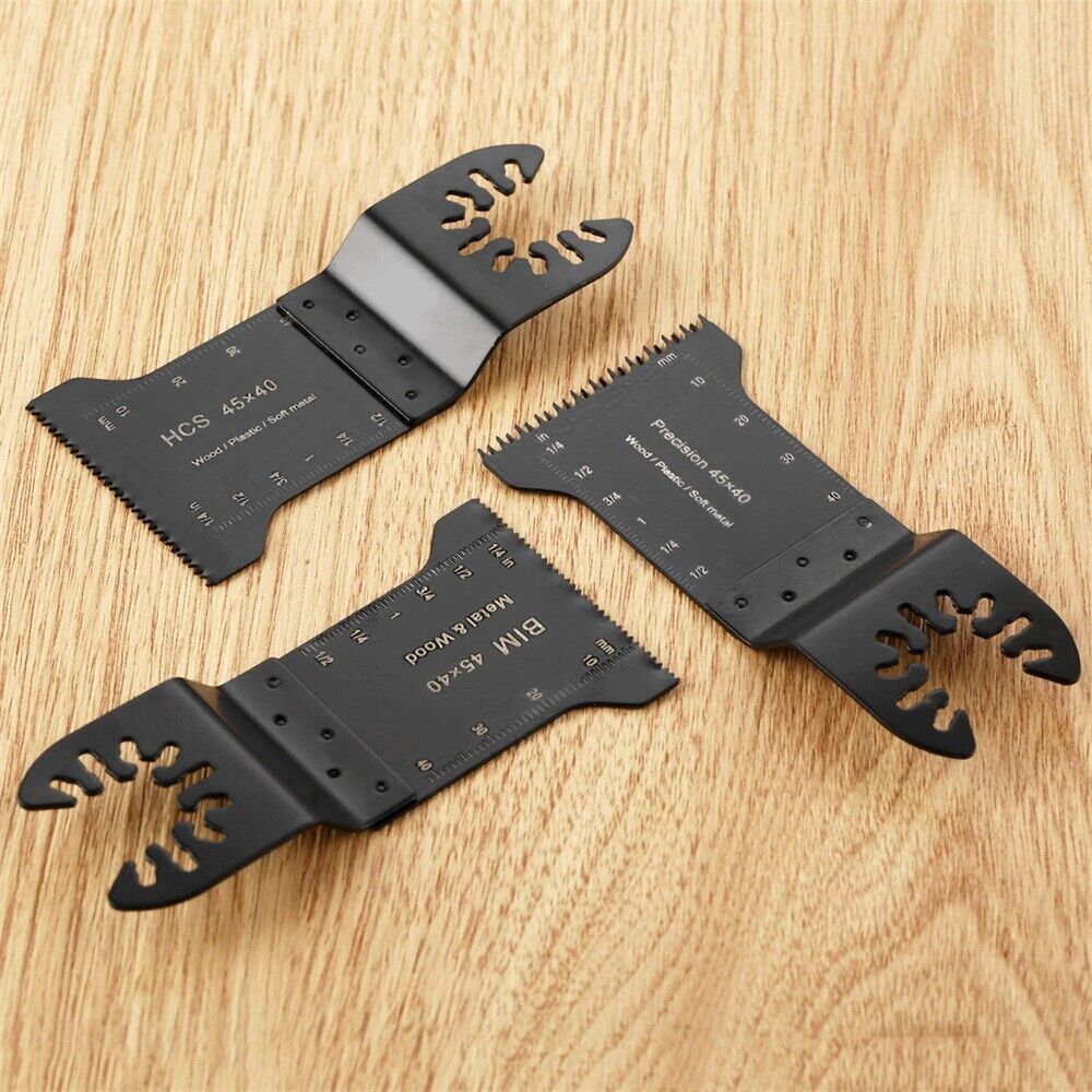 3pcs Pro HCS Precision E-Cut/Bi-metal Saw Blades Cutting Oscillating Multi Tool