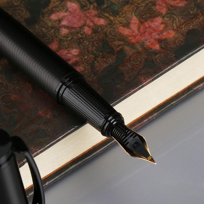 Hero 737 Black Fountain Pen 0.5mm Metal Business School Office Stationary Gift