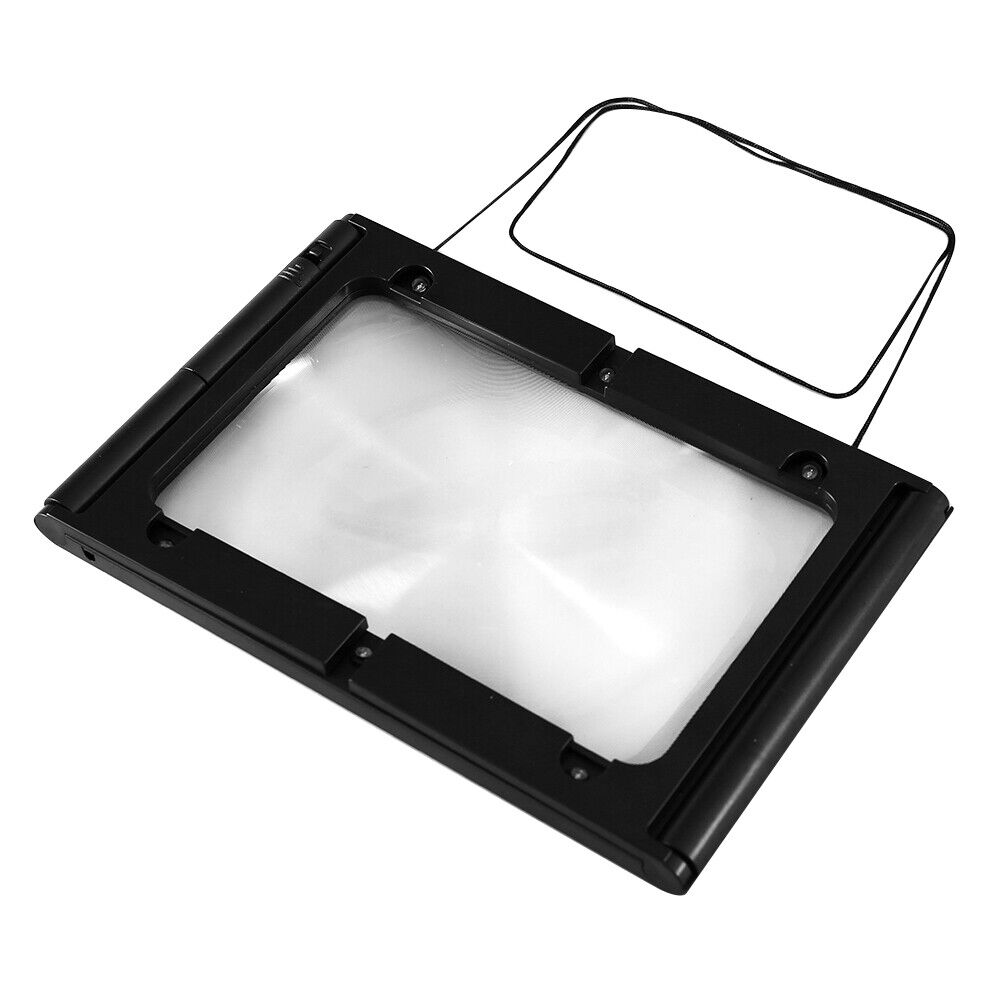 USB Illuminated Table Magnifier Desk Type Reading Loupe Magnifying Glass