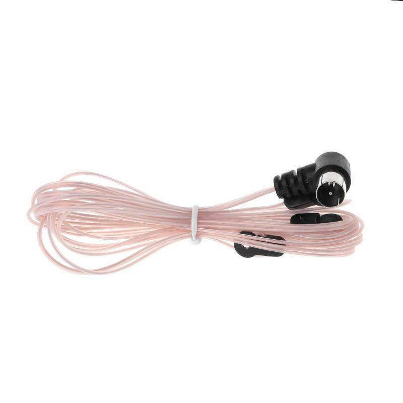 FM Indoor T Antenna 75 Ohm Radio Dipole Male Plug Wire Cable For Yamaha FM Radi