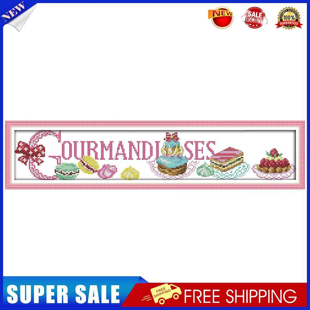 Desserts 14CT Stamped Cross Stitch Sewing Needlework Embroidery (J344)