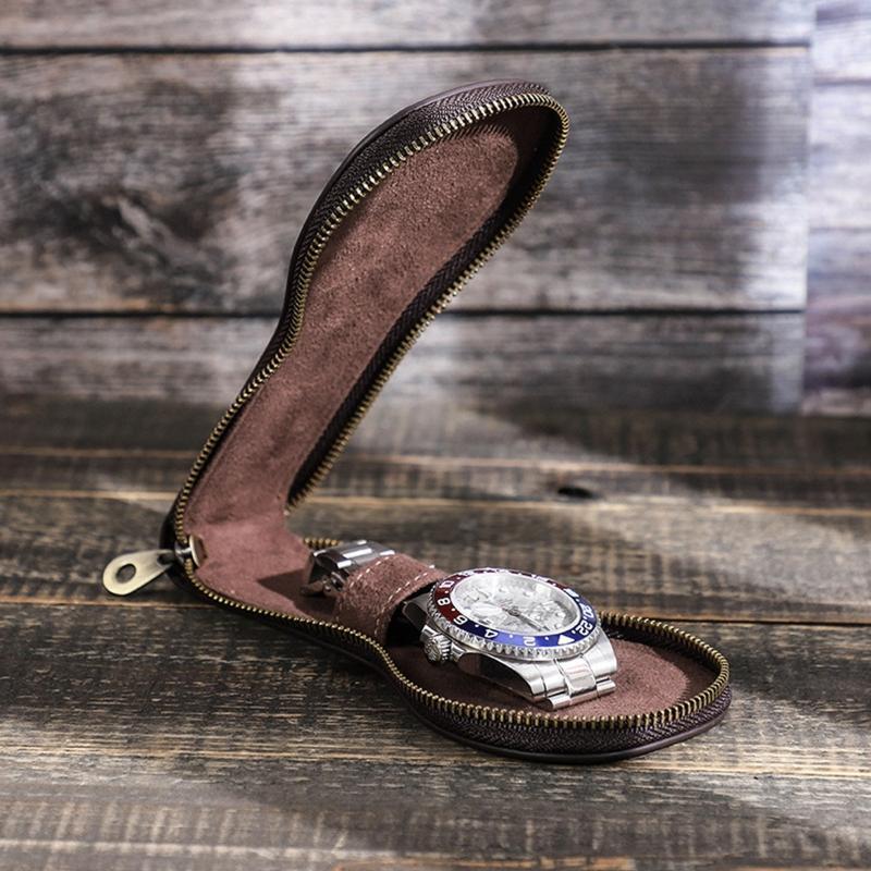 Wristwatch Jewelry Display Box 1 Slot Watch Roll Case Handicraft Jewelry Display
