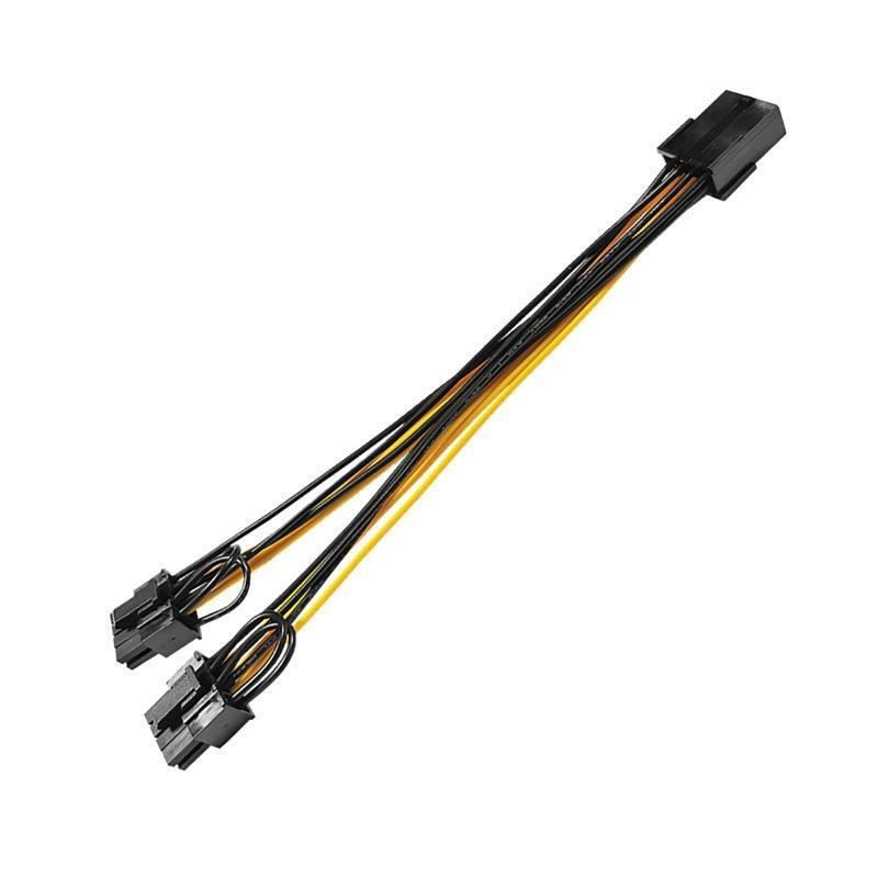 Durable 8pin PCI E Female to Dual 8(6+2)pin PCIe Male Extender Lines Wires