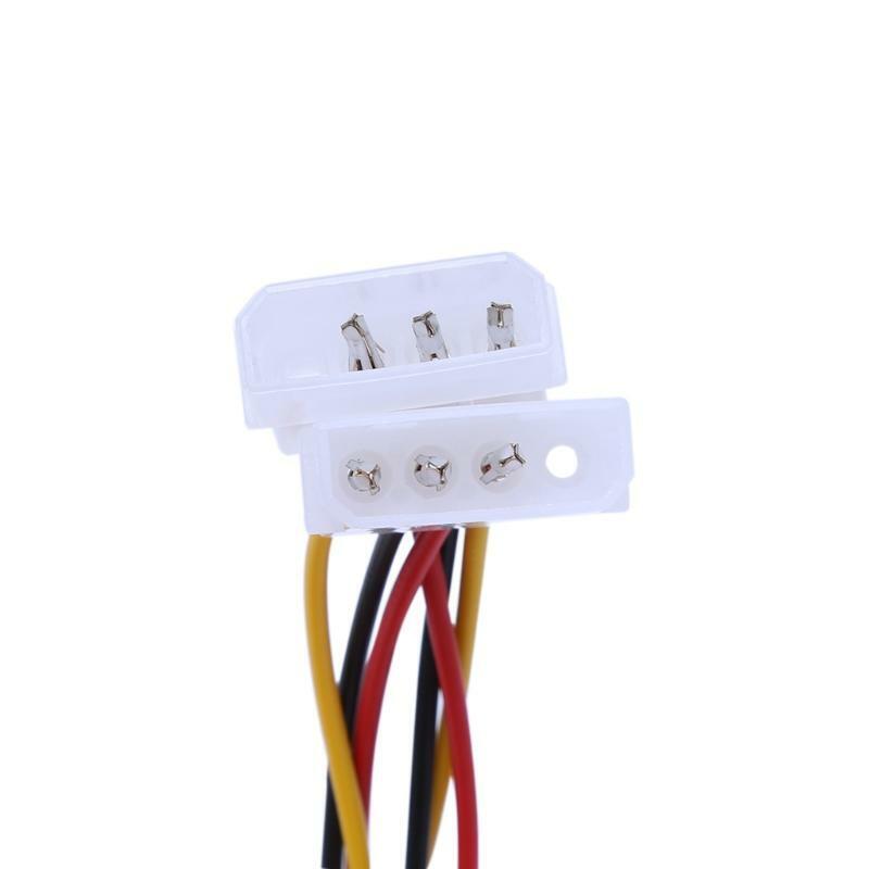10Pcs/Set Dual Molex 4-Pin To One PCI-E 6-Pin Power Connector Y Adapter Cable