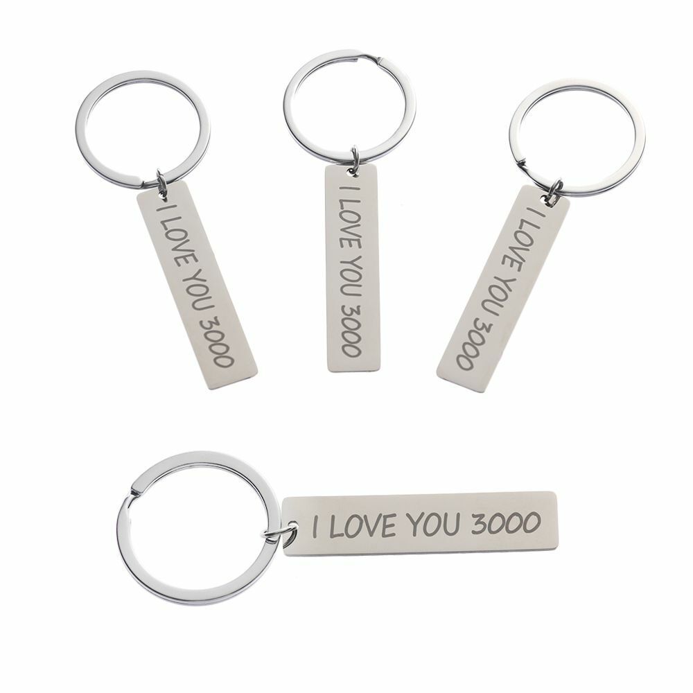 Wife Husband Gift Metal Car Pendant I Love You 3000 Keyring Keyfob Key Ring