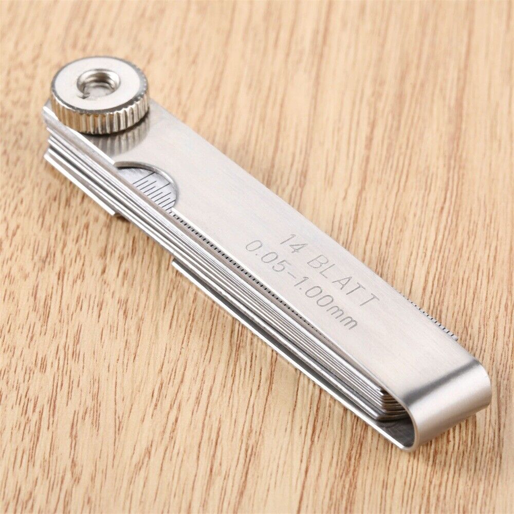 New 14 Gauge Feeler Blades 80mm/3.15inch Length 0.05mm-1mm Metric Blade Measure