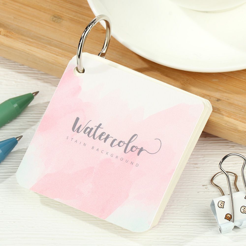 Record Cards with Binder Rings Revision Cards Mini Notepads Blank Study Cards