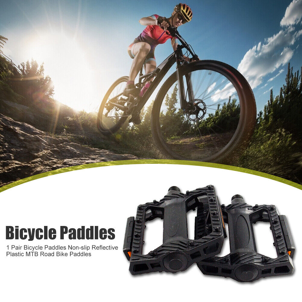 1 Pair Bicycle Paddles Non-slip Reflective Plastic MTB Road Bike Paddles