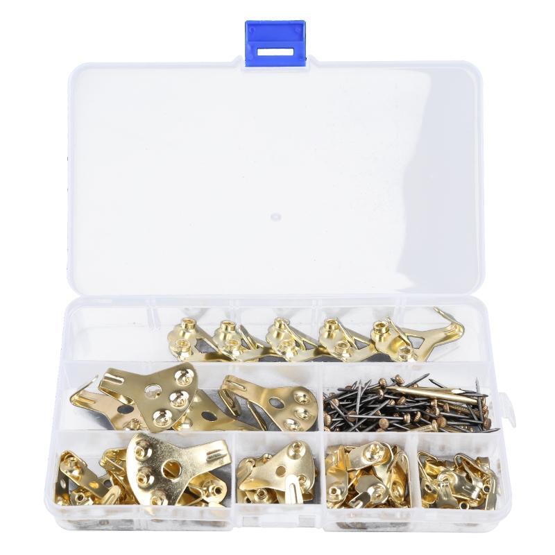 130pcs Heavy Duty Picture Hanging Kit Photo Frame Hooks Nails Hanger For Wall