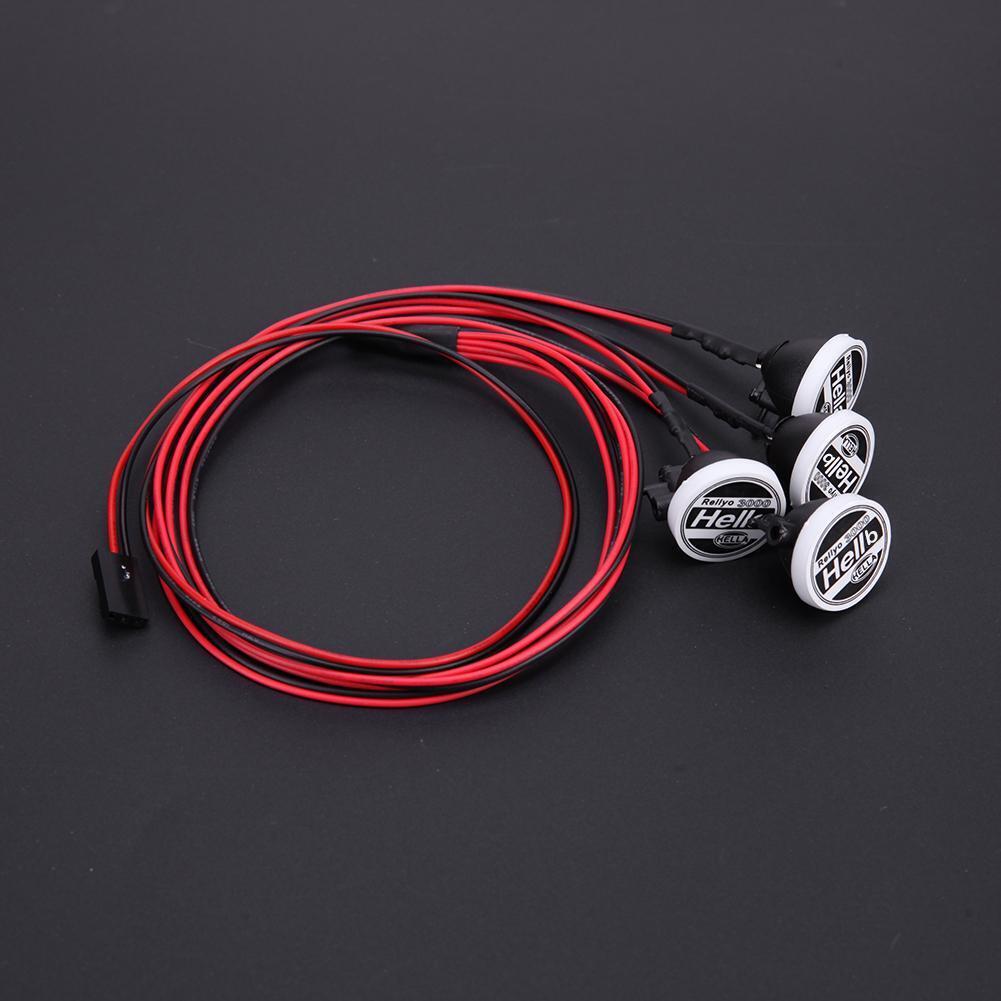 4pcs RC Car Round LED Light with Cover Vehicle Lamp Part for 1/10 Traxxas