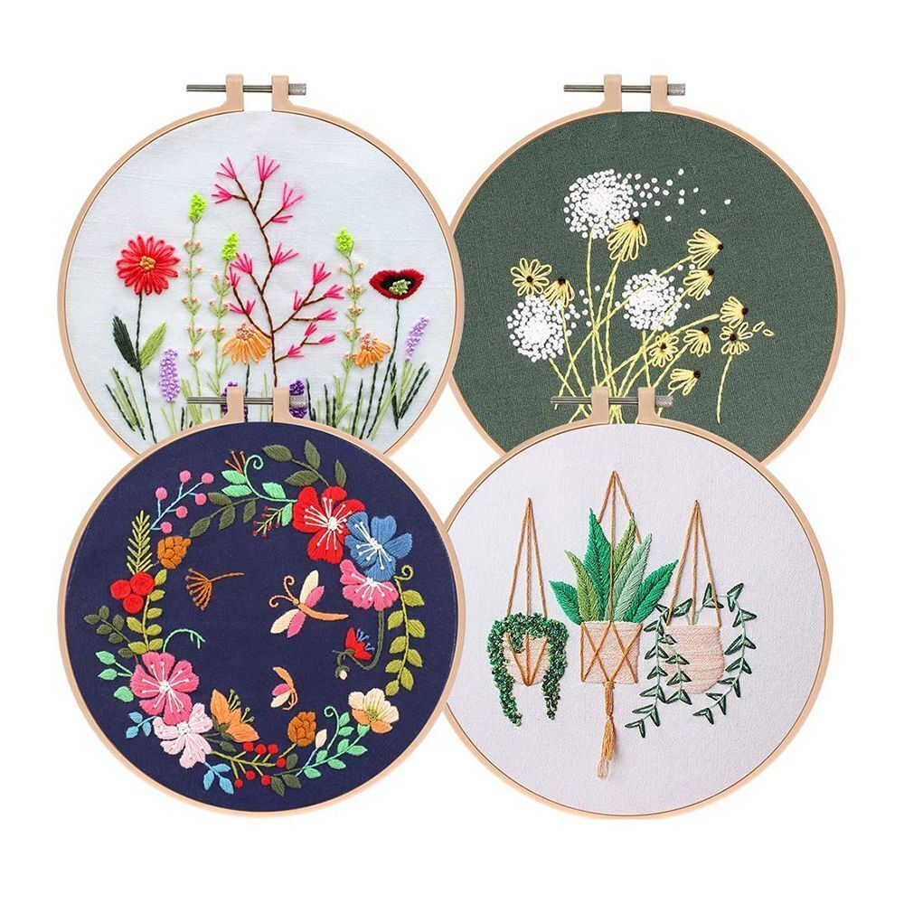 Decoration Embroidery Kit Cross Stitch Cloth Threads Tools DIY Starter Suits