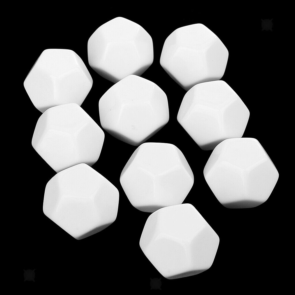 16mm White Blank D12  Educational Counting Cubes for  &