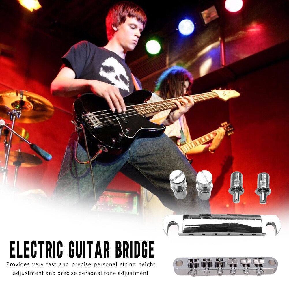 Guitar Saddle Bridge Locking Roller 6 String for LP Electric Guitar Replace