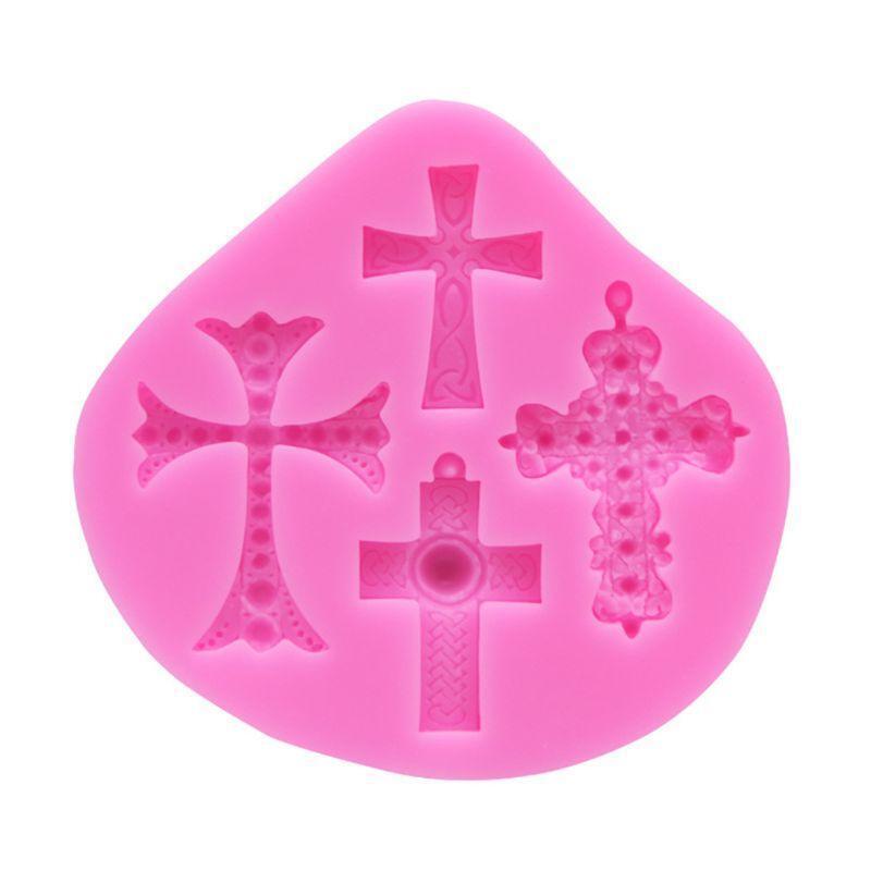 3Pcs Cross Shape Cake Fondant Mold Silicone  Chocolate Mold Decoration Supplies