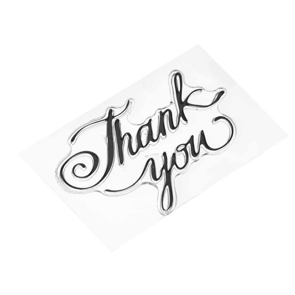 Silicone Thank You Stamp+Metal Cutting Dies Stencil Frame Scrapbook Album