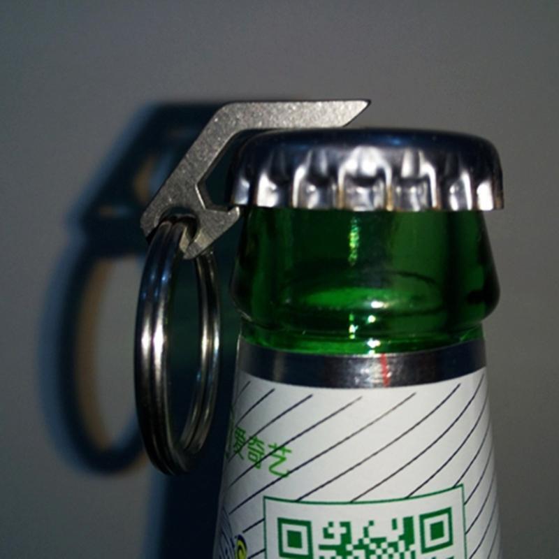 Keychain Multi-tool Bottle Opener Slot Screwdriver Metal Pocket Tool for Men