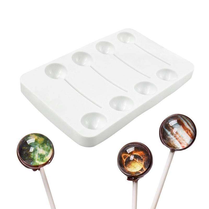 Silicone Lollipop Mold Cute Round Shape Candy Mold Christmas Kids Gift Durable